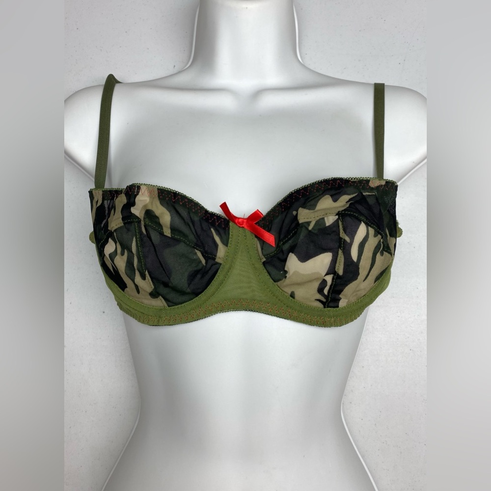 Dreams by Daci GRN CAMMO Unlined Underwire, L (8-14) *P1029